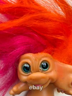 1965 Two Headed Troll- Two heads- Uneeda- Wishnik- Pink and Orange Hair- RARE