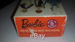 1965 Vintage Barbie Doll #850 #7 Lemon Blond Swirl Ponytail Red Swimsuit Box