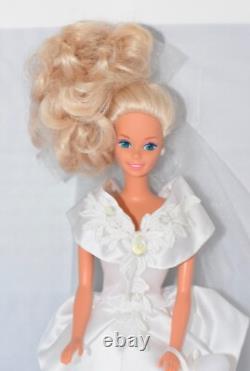 1966 Mattel Haute Couture Wedding Gown Blonde Hair Blue Eyes Bride Barbie Doll