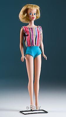 1966 Rare High Color American Girl Barbie Long Blonde Hair #1070