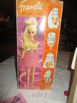 1970 Vintage Grow hair Francie Doll Near MINT 1129-4920 Growin Pretty box poor