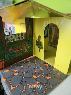 1970s Mattel The Sunshine Family Home Foldable Vinyl House Dolls Accessories Vtg