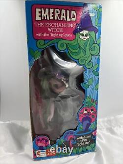 1972 MB EMERALD THE ENCHANTED WITCH DOLL w light up eyes No. 1000 In Box