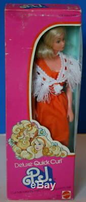 1975 DELUXE QUICK CURL PJ NRFB MIB Steffie face Superstar era Vintage Barbie WOW