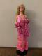 1977 Vintage Original Superstar Barbie With Pink Dress, Boa, & Jewelry Htf Doll