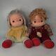 1980's Ice Cream Dolls J. Shin Boy & Girl Yarn Hair With Cone Necklace 24 Read