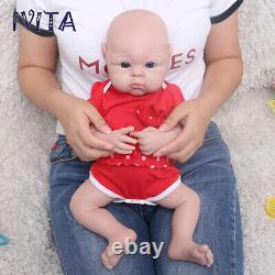 19Lifelike Cute Chubby Baby Girl Full Silicone Infant Waterproof Doll Xmas Gift