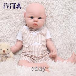 19Lifelike Reborn Baby Doll Full Body Silicone Real Touch Boy Cute Chubby Baby