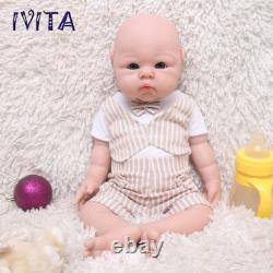 19Lifelike Reborn Baby Doll Full Body Silicone Real Touch Boy Cute Chubby Baby
