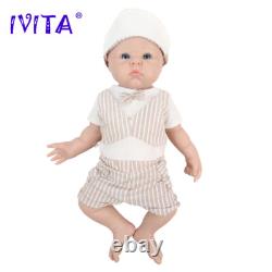 19Lifelike Reborn Baby Doll Full Body Silicone Real Touch Boy Cute Chubby Baby