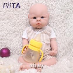 19Lifelike Reborn Baby Doll Full Body Silicone Real Touch Boy Cute Chubby Baby