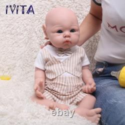 19Lifelike Reborn Baby Doll Full Body Silicone Real Touch Boy Cute Chubby Baby