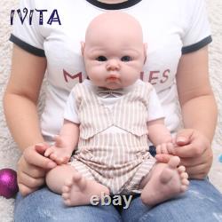 19Lifelike Reborn Baby Doll Full Body Silicone Real Touch Boy Cute Chubby Baby