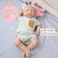 19.68in silicone boy doll reborn doll Christmas gift sleeping baby doll handmade