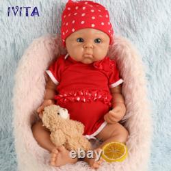 19'' Brown Silicone Baby Girl Full Silicone Reborn Baby Doll Infant