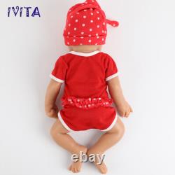 19'' Brown Silicone Baby Girl Full Silicone Reborn Baby Doll Infant
