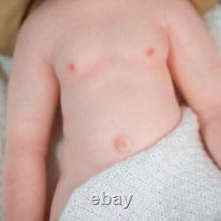 19 Newborn Boy Handmake Silicone Reborn Baby Dolls Open Eyes Doll Xmas Gifts