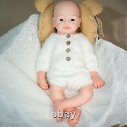 19 Newborn Boy Handmake Silicone Reborn Baby Dolls Open Eyes Doll Xmas Gifts