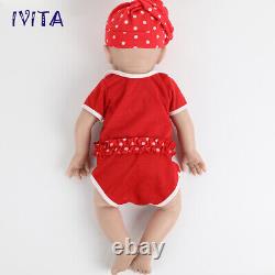 19 inch Reborn Dolls Full Body Silicone Baby Girl IVITA Doll Can Take Pacifier