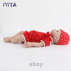 19 inch Reborn Dolls Full Body Silicone Baby Girl IVITA Doll Can Take Pacifier