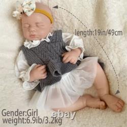 19'' solid silicone doll silicone reborn doll silicone girl doll toys gifts