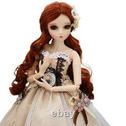1/3 BJD Doll 60cm Female Body with Handpainted Face Changeable Eyes DIY Clothes