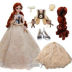 1/3 BJD Doll 60cm Female Body with Handpainted Face Changeable Eyes DIY Clothes