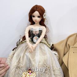 1/3 BJD Doll 60cm Female Body with Handpainted Face Changeable Eyes DIY Clothes