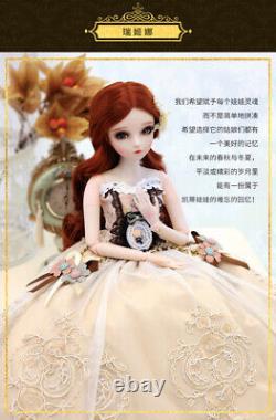 1/3 BJD Doll 60cm Female Body with Handpainted Face Changeable Eyes DIY Clothes