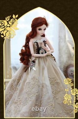 1/3 BJD Doll 60cm Female Body with Handpainted Face Changeable Eyes DIY Clothes