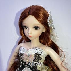 1/3 BJD Doll 60cm Female Body with Handpainted Face Changeable Eyes DIY Clothes