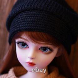 1/3 BJD Doll Toy 24 inch Blue Eyes Female Doll Makeup Finished and Full Outfits