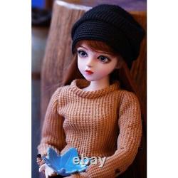 1/3 BJD Doll Toy 24 inch Blue Eyes Female Doll Makeup Finished and Full Outfits
