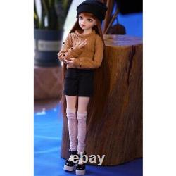 1/3 BJD Doll Toy 24 inch Blue Eyes Female Doll Makeup Finished and Full Outfits