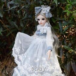 1/3 BJD Doll Toy 60cm Princess Doll with Face Makeup Full Set Removable Outfits