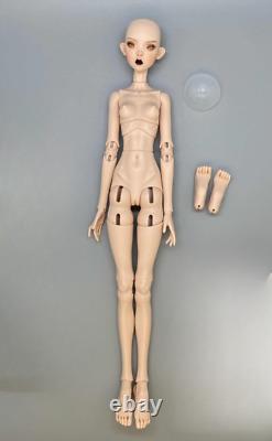1/4 BJD Doll Bare Girl Women Resin Ball Jointed Female with Eyes Faceup DIY Gift