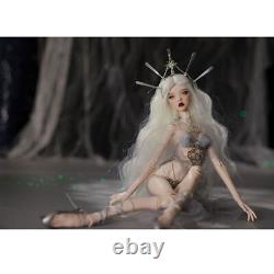 1/4 BJD Doll Bare Girl Women Resin Ball Jointed Female with Eyes Faceup DIY Gift