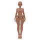 1/4 Bjd Doll Bare Resin Ball Jointed Body Sexy Girl Tan Skin Doll With Eyes