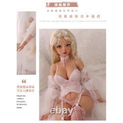 1/4 BJD Doll Bare Resin Ball Jointed Body Sexy Girl Tan Skin Doll with Eyes
