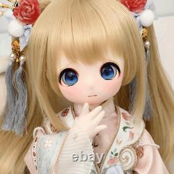 1/4 BJD Doll Cartoon Girl Resin Ball Jointed Body with Eyes Face Makeup DIY Toys