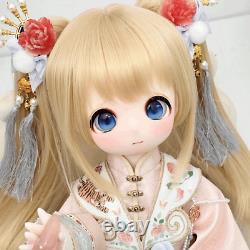 1/4 BJD Doll Cartoon Girl Resin Ball Jointed Body with Eyes Face Makeup DIY Toys