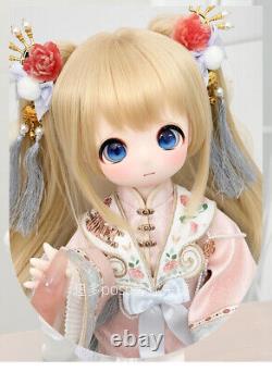 1/4 BJD Doll Cartoon Girl Resin Ball Jointed Body with Eyes Face Makeup DIY Toys