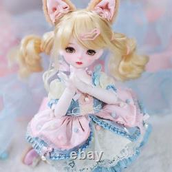 1/4 BJD Doll Face Makeup Nude Girl Soft Milky Cat Milar Cute Soft Milky Cat Toy