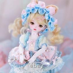 1/4 BJD Doll Face Makeup Nude Girl Soft Milky Cat Milar Cute Soft Milky Cat Toy