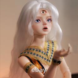 1/4 BJD Doll Full Set Resin Body Girl Ball Jointed Dolls with Free Eyes Wig Outfit