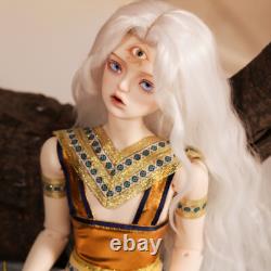 1/4 BJD Doll Full Set Resin Body Girl Ball Jointed Dolls with Free Eyes Wig Outfit