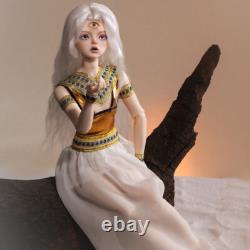 1/4 BJD Doll Full Set Resin Body Girl Ball Jointed Dolls with Free Eyes Wig Outfit