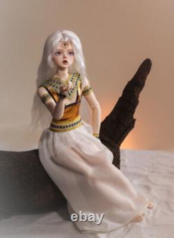 1/4 BJD Doll Full Set Resin Body Girl Ball Jointed Dolls with Free Eyes Wig Outfit