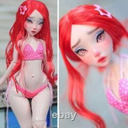 1/4 BJD Doll Girl Resin Ball Joint Body Eyes Faceup Wig Full Set Mermaid Outfits
