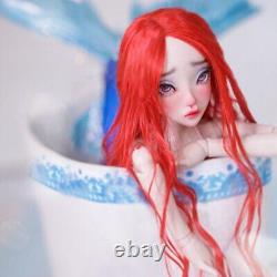 1/4 BJD Doll Girl Resin Ball Joint Body Eyes Faceup Wig Full Set Mermaid Outfits
